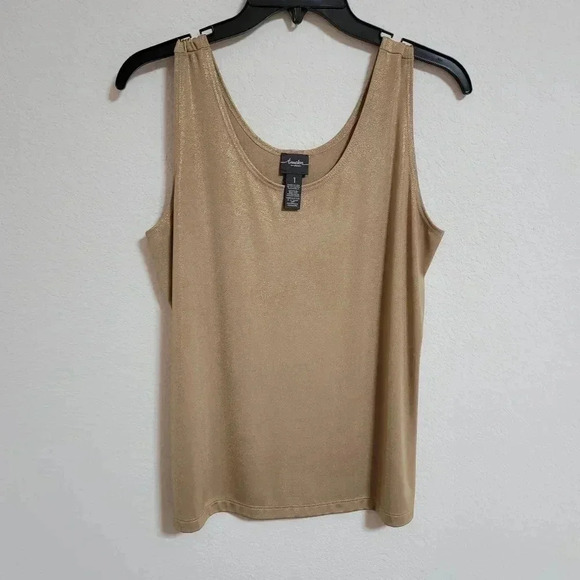Chico's Tops - Chico's Travelers Gold Shimmer Tank Top